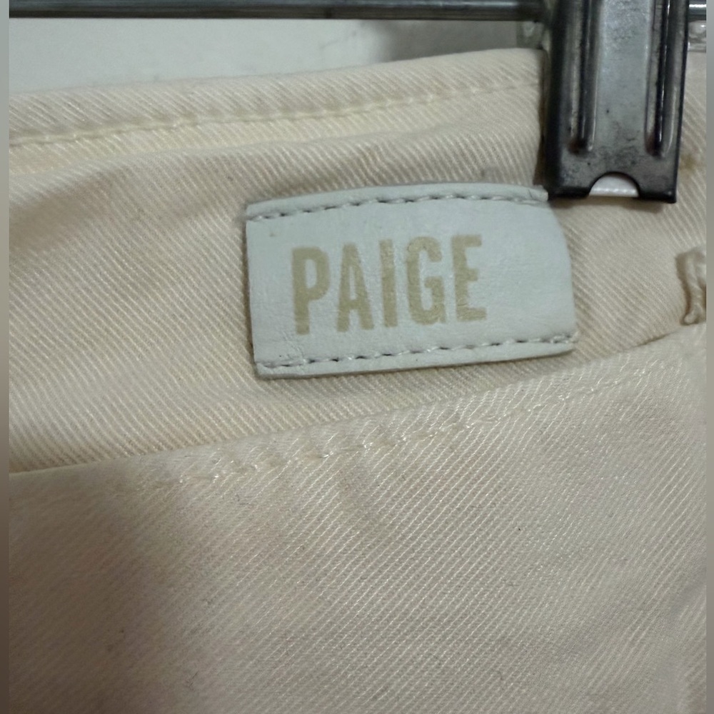 PAIGE Paperbag Waist Shorts Size 31 Quartz Sand Tie Waist NWT Beige Summer - Picture 13 of 16